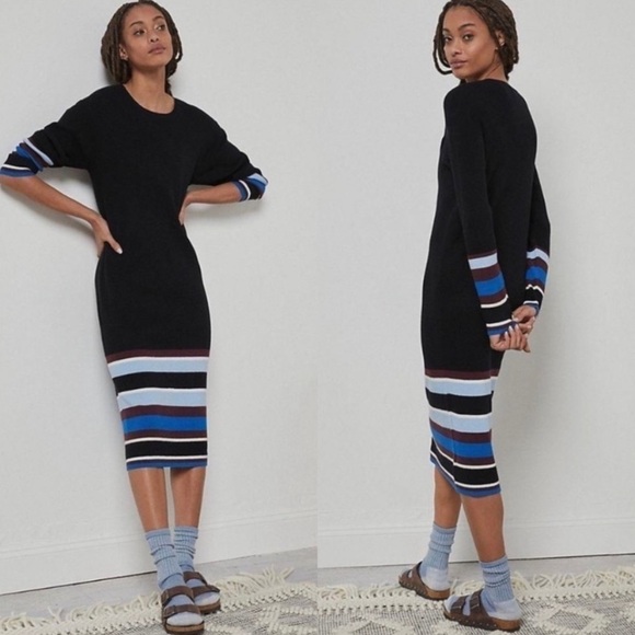 NWT Anthro Saturday/Sunday Parvati Rib Midi Dress - Picture 1 of 8